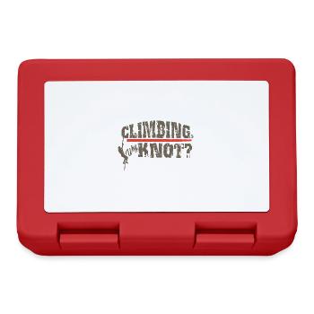 Klettern Sport Bouldering Geschenk Kletterer Climb - Brotdose - Rot - Vorne