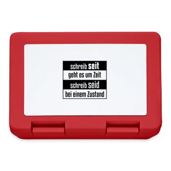 Schreibt man seit oder seid? - Brotdose - Rot - Vorne