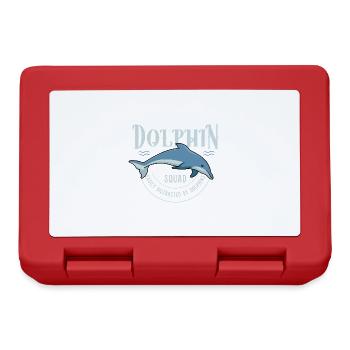 Dauphin Squad Animaux marins Mignon Dauphin - Boîte à goûter - rouge - Devant