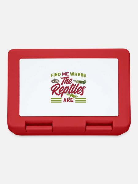 Reptiles Reptile Lovers Lézards Cadeau - Boîte à goûter - rouge