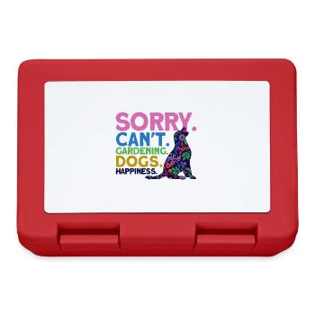 Dog Gardening Hobby Gardener Gift - Lunchbox - red - Front