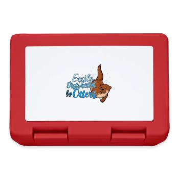 Distracted by Otters Sea Otter River Forest Animal - Lunchbox - red - Front