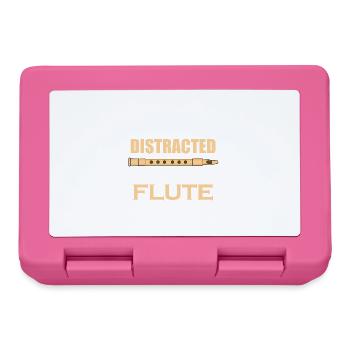 Distrait par les flûtes, musicien de concert, - Boîte à goûter - rose - Devant