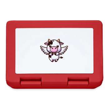 Vache céleste : un ange avec des ailes - Boîte à goûter - rouge - Devant