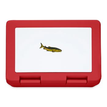 Cathing Fish Fisherman Fly Fishing Hobby - Lunchbox - red - Front
