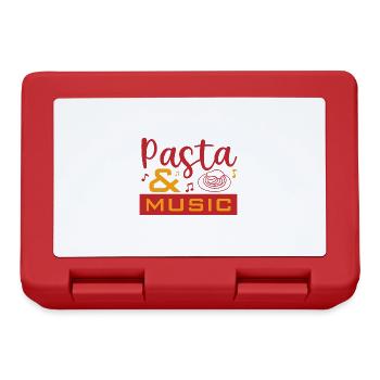 Pasta and Music Spaghetti Italian Food - Lunchbox - red - Front