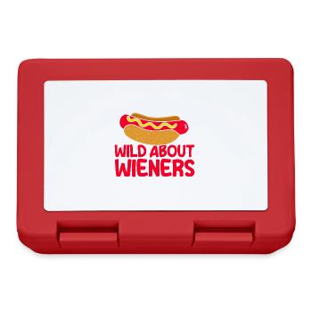 Crazy Viennese Hot Dog Gift - Lunchbox - red - Front