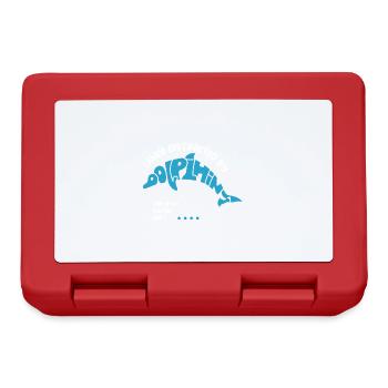 Sea Animal Ironic Zitat Cute Delfin Ocean - Brotdose - Rot - Vorne
