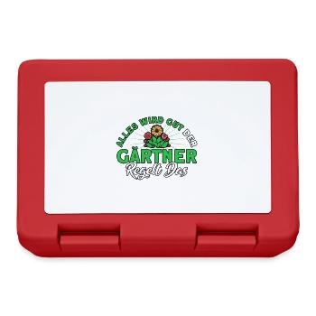 Alles Wird Gut Der Gärtner Regelt Das Gärtner - Brotdose - Rot - Vorne