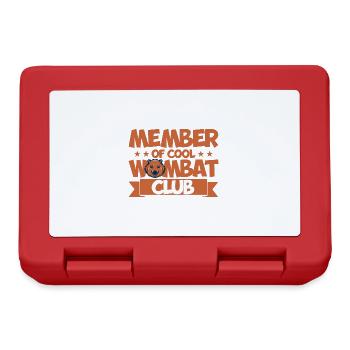 Wombat Wombat Lover Marsupial Gift - Lunchbox - red - Front