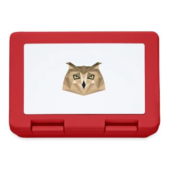 Art du hibou, faune puriste, nature animale - Boîte à goûter - rouge - Devant