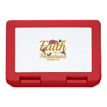 Verset biblique chrétien Don religieux - Boîte à goûter - rouge - Devant