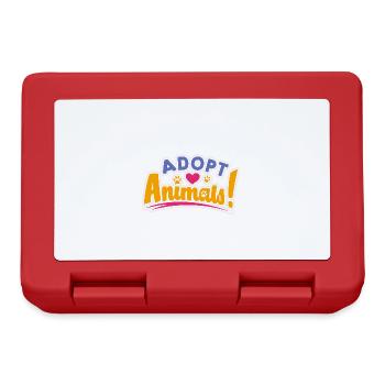 Adopting Animals Animal Shelter Rescue Cats and - Lunchbox - red - Front