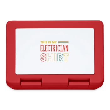 Tension de dicton ironique d'artisan électricien - Boîte à goûter - rouge - Devant