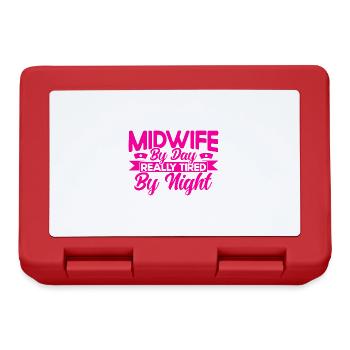 LD Arbeit Geburtshelfer Geburtshelferin Geschenk - Brotdose - Rot - Vorne