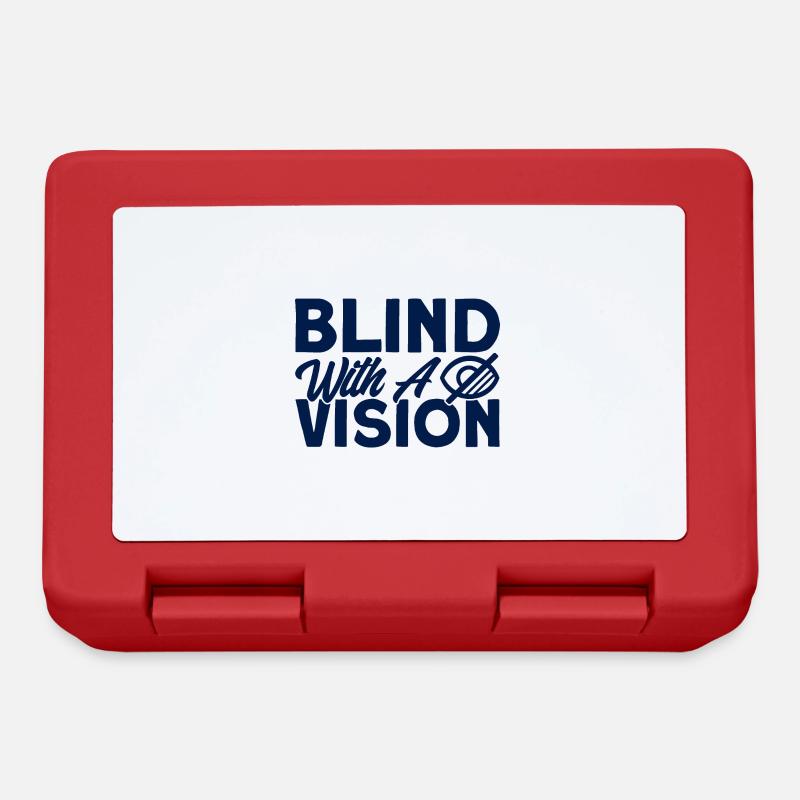 Blind mit einer Vision Blind Geschenk - Brotdose - Rot