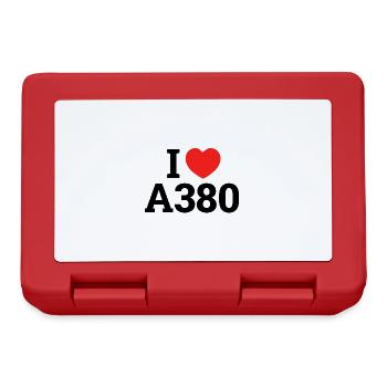 J'adore l'A380 - Boîte à goûter - rouge - Devant