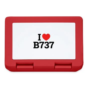 J'adore B737 - Boîte à goûter - rouge - Devant
