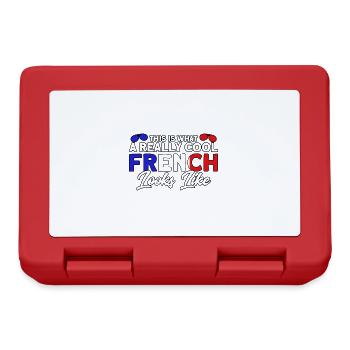 French Flag French Roots Gift - Lunchbox - red - Front