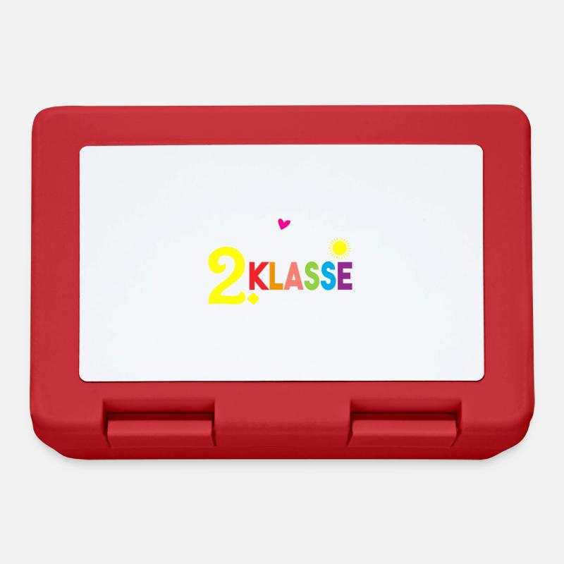 Hallo 2 Klasse Schulstart Schule Schüler Geschenk - Brotdose - Rot
