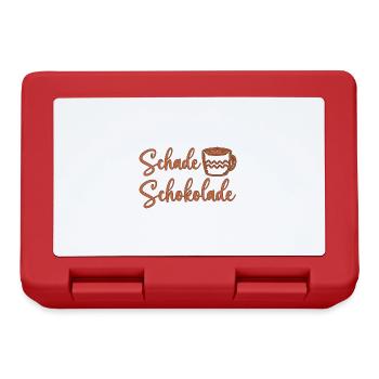 Schade Schokolade Kakao Spruch Ciao Kakao Witzig - Brotdose - Rot - Vorne