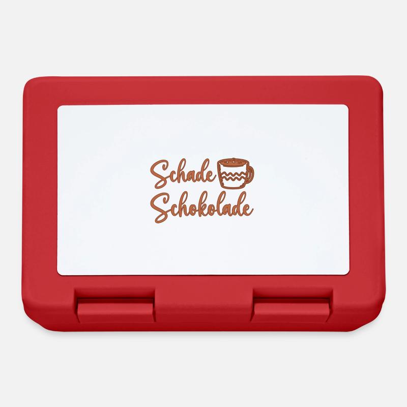 Schade Schokolade Kakao Spruch Ciao Kakao Witzig - Brotdose - Rot
