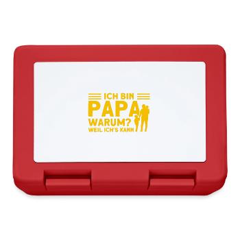 Papa Vater Papas Väter Geschenk - Brotdose - Rot - Vorne