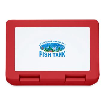 Aquarist Fish Keeper Hobby Aquarium Fish Keeper - Lunchbox - red - Front