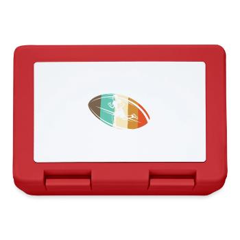 Retro Rugby Vintage Rugby Fan Rugby Player Rugby - Lunchbox - red - Front