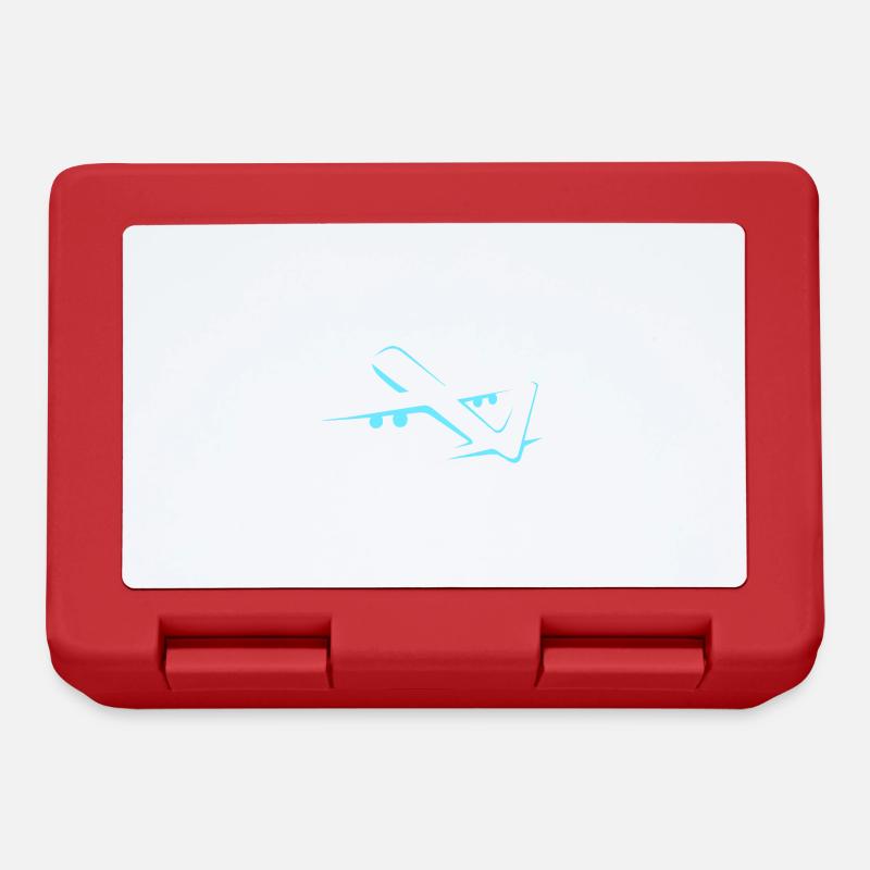 airplane - Lunchbox - red