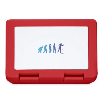 Biathlon Wintersport Evolution Geschenk Biathlet - Brotdose - Rot - Vorne