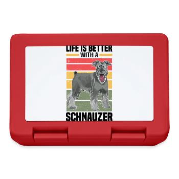 Schnauzer Dog - Lunchbox - red - Front