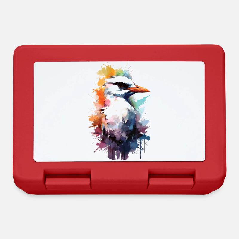 Graffiti Watercolor Möwe Seagull - Brotdose - Rot