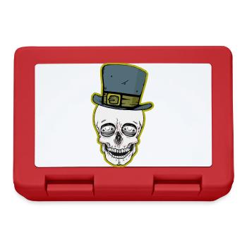 Skull Skull Dark Halloween Horror Fantasy - Lunchbox - red - Front
