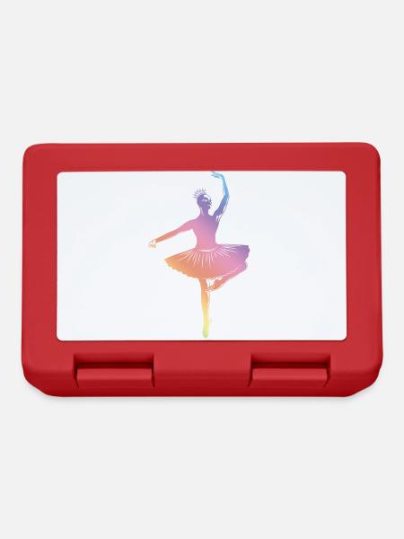 Ballett Silhouette - Brotdose - Rot