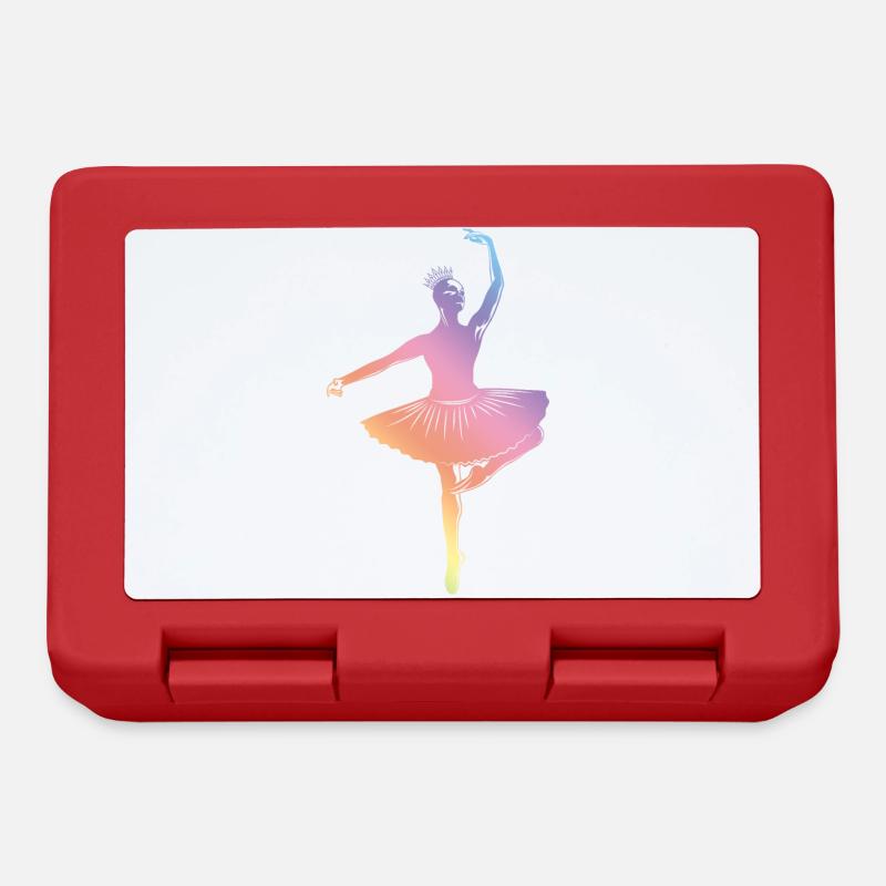 Ballett Silhouette - Brotdose - Rot