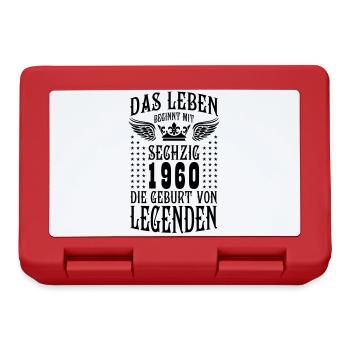 Das Leben beginnt mit 60 Geburt von Legenden 1960 - Brotdose - Rot - Vorne