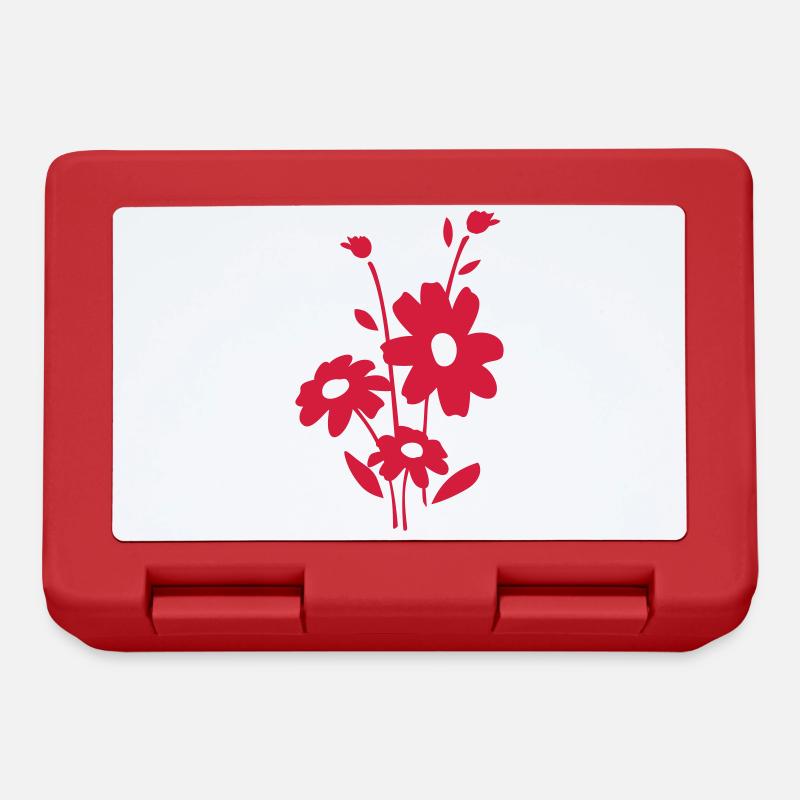 Fleur fleur - Boîte à goûter - rouge