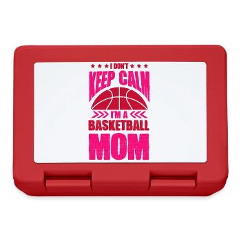 Basketball keep calm mama - Brotdose - Rot - Vorne