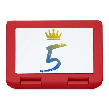5 Number crown - Lunchbox - red - Front