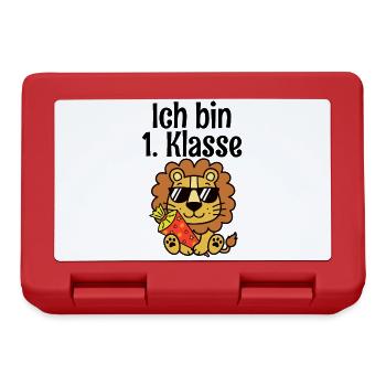Ich bin 1 Klasse Löwe - Brotdose - Rot - Vorne