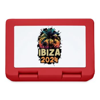 Ibiza 2024 Urlaub Spruch - Brotdose - Rot - Vorne