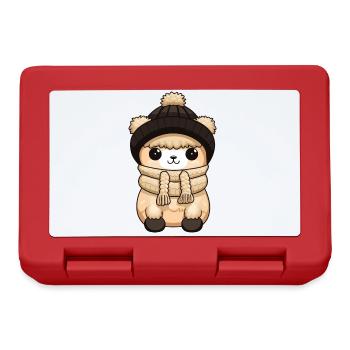 Alpaca Animal Baby Comic - Lunchbox - red - Front
