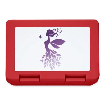 Fairy Tale Fairy Silhouette Purple Nature Design - Lunchbox - red - Front