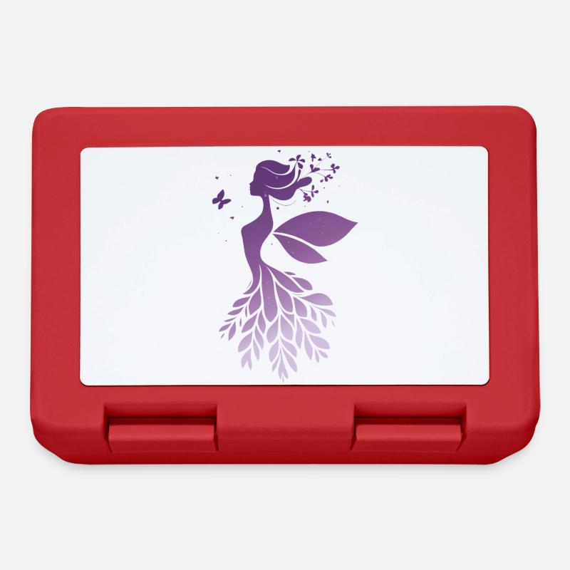 Conte de fées Silhouette de fée Violet Nature Design - Boîte à goûter - rouge