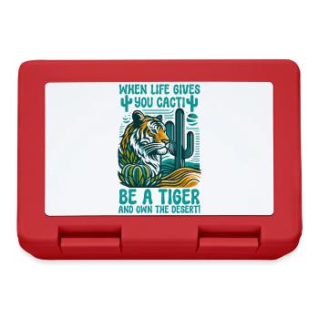 When Life Gives You Cacti, Be A Tiger - Lunchbox - red - Front