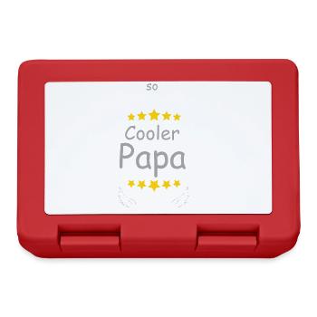 Cooler Papa mit Sternenflügeln - Brotdose - Rot - Vorne