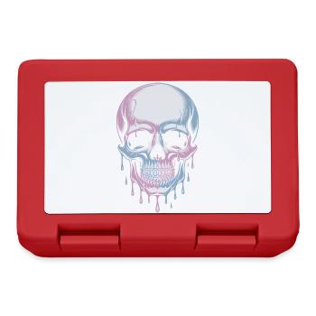 Kawaii Pastel Goth Crâne - Boîte à goûter - rouge - Devant