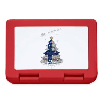 Christmas tree with Finland flag - Lunchbox - red - Front