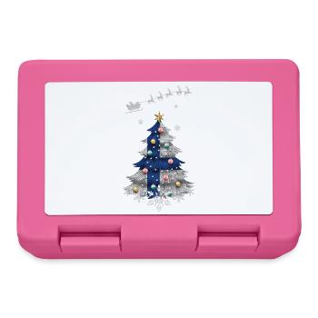 Christmas tree with Finland flag - Lunchbox - pink - Front